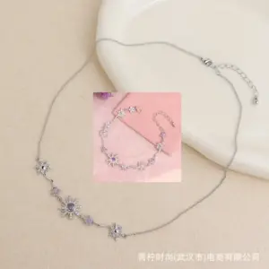 White Gold Necklace + Bracelet