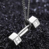 oly-fdd2e66cde82ba21861f6c560eee16b5 Wholesale Fashion Fitness Barbell Dumbbell Men's Necklace Domineering Trendy Men's Titanium Steel Clavicle Cole Pendant Pendant Women