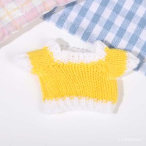 Rx130 sweater-yellow coat and white collar