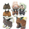 Wholesale 17cm Labubu Doll Bao-Ao Hug Pond Plastic Doll Printed Overalls Presbyopia Overalls
