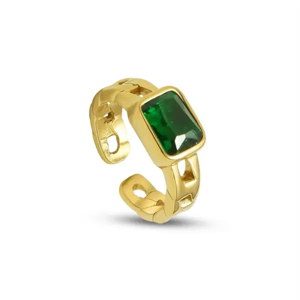Wholesale PVD Coated Real Gold Plated 18K Gold Geometric 304 Stainless Steel Fashion Waterproof Non Tarnish