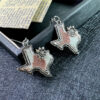 Wholesale Western cowboy design map-shaped earrings