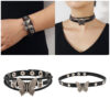 Wholesale New Retro Butterfly Style Rivet Leather Popular Punk Style Leather Bracelet