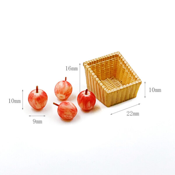 Wholesale 1:12 Dollhouse Accessories - Miniature Realistic Fruit Toys: Apple, Pear, Orange, Mango
