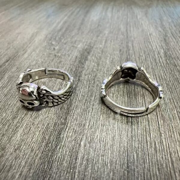 Wholesale Fashion Skull Ring Demon Angel Domineering Personality Trendy Ring Vintage Distressed Skull Men's Ring