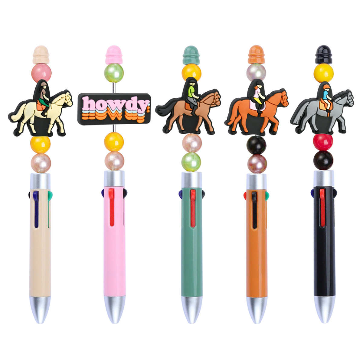 Wholesale Cartoon Cowboy Series Soft Rubber Beads