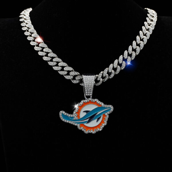 Wholesale Colorful Dolphin Pendant for Men Hip Hop Diamond Cuban Necklace