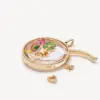 Wholesale Jewelry Shiny Water oplets Red Heart Copper Zircon Gold Plated Twisted Rope Chain Pendant Necklace