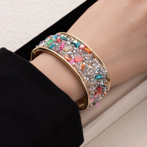 L285 -4 color cross-border gravel rhinestone bracelet