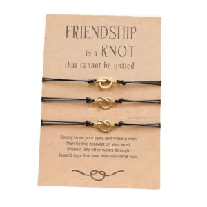 N00037b Knot Card Bracelet Three-Piece Set