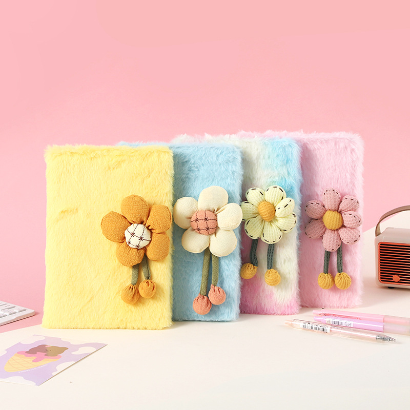 Wholesale Plush Diary Three-Dimensional Suower Notebook