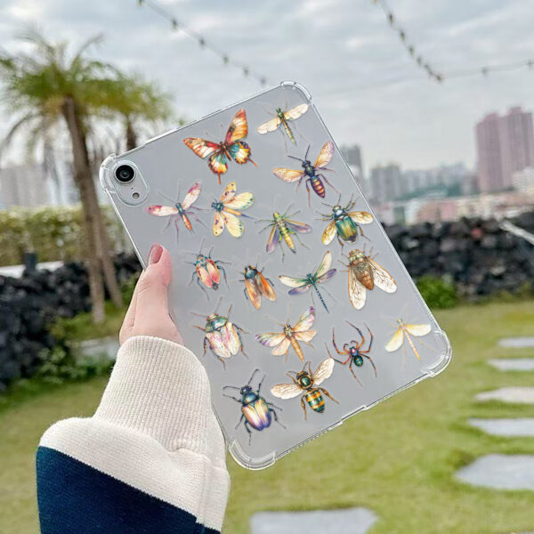Wholesale 50 sheets transparent ins insect sticker bag waterproof transparent PET hand account decoration guitar notebook cross-border
