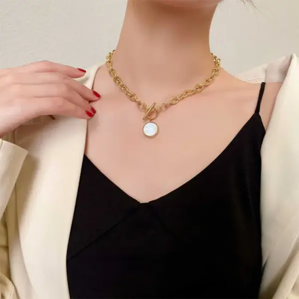 Wholesale PVD Coated 18K Gold Plated 304 Stainless Steel Waterproof Non Tarnish 304 Stainless Steel Necklace