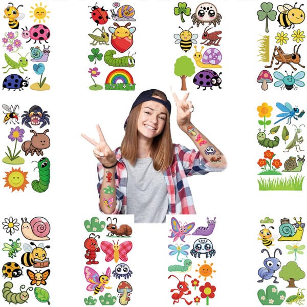 Wholesale New Children's Cartoon Insect Tattoo Stickers Cute Fun Waterproof Party Party Gift Temporary Stickers