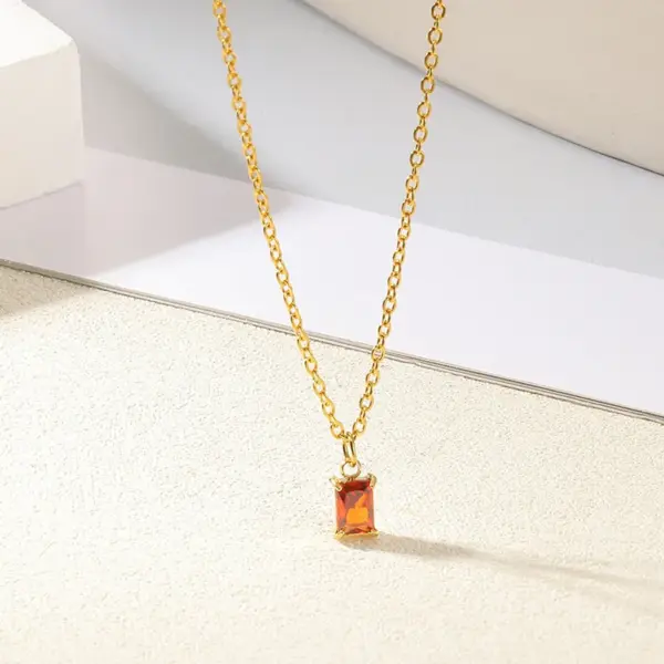 Wholesale Romantic Heart Arrow Pendant 304 Stainless Steel Women's Necklace Simple Geometric Birthday Zircon Jewelry Necklace Fashion Gift Elegant Luxury