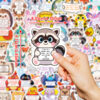 Wholesale 56PCS/PACK Cartoon Animal Motivational Text Stickers