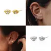 925 Sterling Silver Zircon Eye Ear Studs