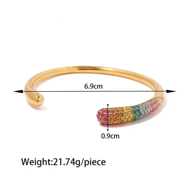PVD Coated 18K Gold Plated Real Gold Plated Geometric 304 Stainless Steel Retro Waterproof Non Tarnish 304 Stainless Steel Cu Bracelets