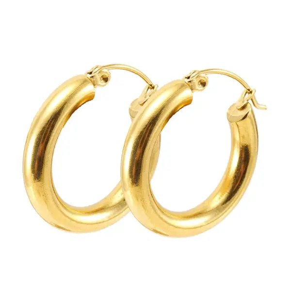 Wholesale Fashion Geometric Stainless Steel Hoop Earrings Plating Stainless Steel Earrings