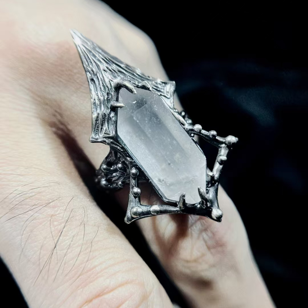 Wholesale European and American Cross-Border New Irregular Shaped Ring, Personalized Niche Design, Cool Style Open Ring for Men