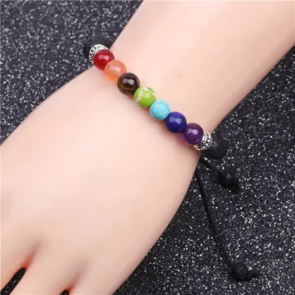 Hip-Hop Vintage Style Constellation Volcanic Rock Rope No Inlaid Bracelets In Bulk