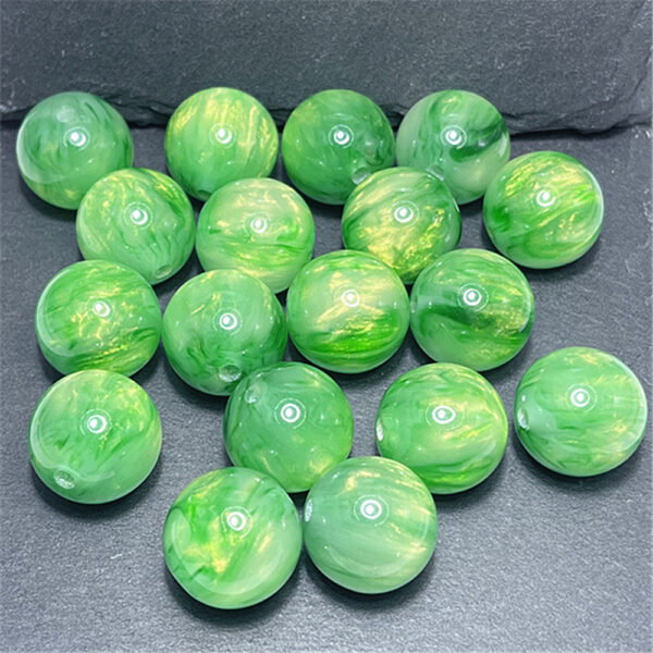 Wholesale Acrylic Quicksand Gold Imitation Cat's Eye Beads DIY Jewelry Mobile Phone Chain Bracelet Material Accessories