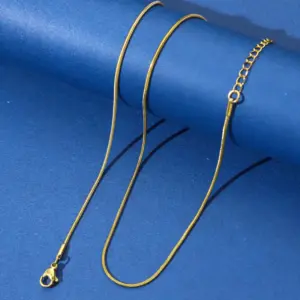 1.5mm Round Snake (gold) / Length: 45+5CM