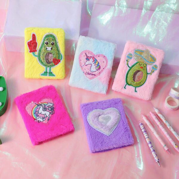 oly-fe50c35401afb2e489ce299da9d7d2dc Wholesale Plush Cartoon Notebook Avocado Handbook