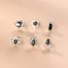 Wholesale 1 Piece Ear Cartilage Rings & Studs Fashion Solid Color 316L Stainless Steel Copper Plating Inlay Zircon