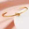 PVD Coated Gold Plated C Shape Stainless Steel Titanium Steel Simple Style Waterproof Non Tarnish Bangle