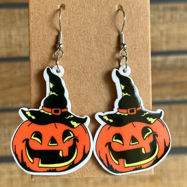 Wholesale Halloween Retro Night Acrylic Earrings