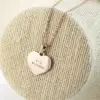 Wholesale Jewelry Vacation Simple Style Heart Shape Titanium Steel Plating Pendant Necklace Cable Chain