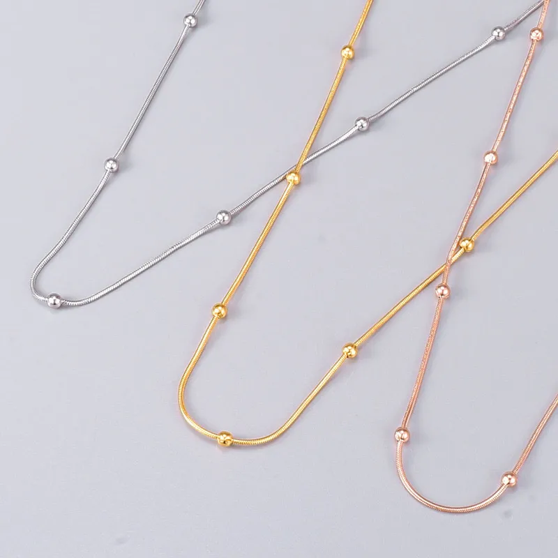 Wholesale PVD Coated Real Gold Plated 18K Gold Heart 304 Stainless Steel Titanium Steel Waterproof Non Tarnish 304 Stainless Steel Titanium Steel Neck