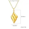 304 Stainless Steel Round Conch Heart Shape Electroplated 18K Real Gold Plated Basic Modern Style Classic Style Waterproof Non Tarnish Plating Pendant Necklace