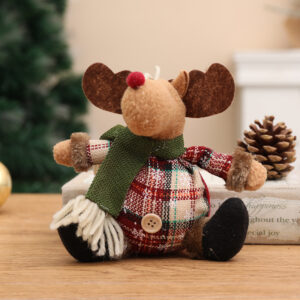 Linen spherical deer figurine