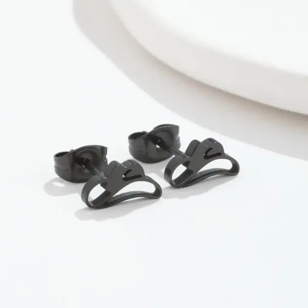 Wholesale Real Gold Plated 304 Stainless Steel PVD Coated Hat Plating Simple Style Ear Studs For Women'S