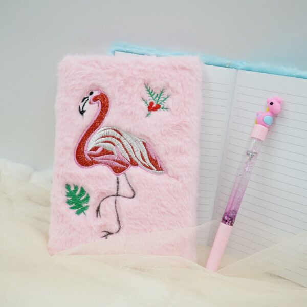 Wholesale Flamingo Plush Notebook DIY Handbook Notepad