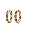 Wholesale Simple Style Circle Copper Zircon Gold Plated Earrings
