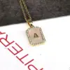Wholesale Copper 18K Gold Plated Simple Style Classic Style Plating Inlay Letter Shell Pendant Necklace