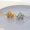 Wholesale PVD Coated 18K Gold Real Gold Plated Elephant 304 Stainless Steel Casual Streetwear Waterproof Non Tarnish 304 Stainless Steel Pendant Necklace