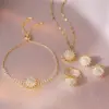 Wholesale Necklace Women's New-New Sunflower New Arrival Diamond-encrusted Sunflower Ins Ring Rotatable Clavicle Chain Jewelry