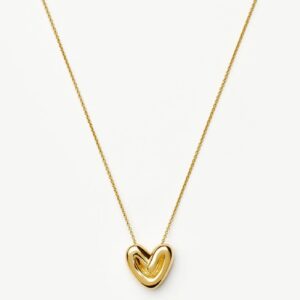 Heart-shaped pendant real gold plating (4 layers)