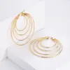 Wholesale Exaggerated Water Droplets Plating Stainless Steel No Inlaid 18K Gold Plated Earrings