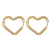 1 Piece Lady Star Heart Shape Plating Titanium Steel Earrings