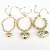 Wholesale Simple Style Heart Shape Copper Plating Gold Plated Bracelets