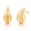 Wholesale Explosions Fashion Stainless Steel Hollow Fat Water Drop Earrings High Sense Joker Titanium Steel Earrings Wholesale