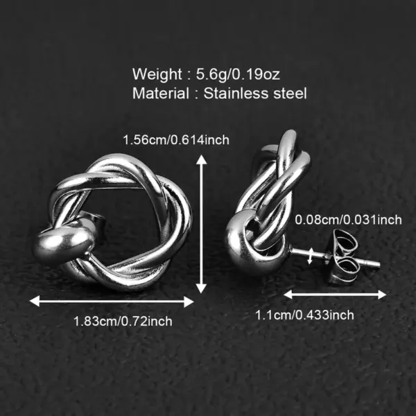 PVD Coated 18K Gold Plated Geometric 201 Stainless Steel Simple Style Ear Studs