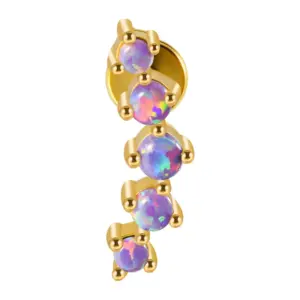 Gold/1.3*1.1cm-Grab Opal Op38 Arc / 1.2x8mm
