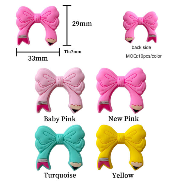 Wholesale Strict selection of Amazon new products factory direct focus silicone beads bow loose beads beaded jewelry accessories