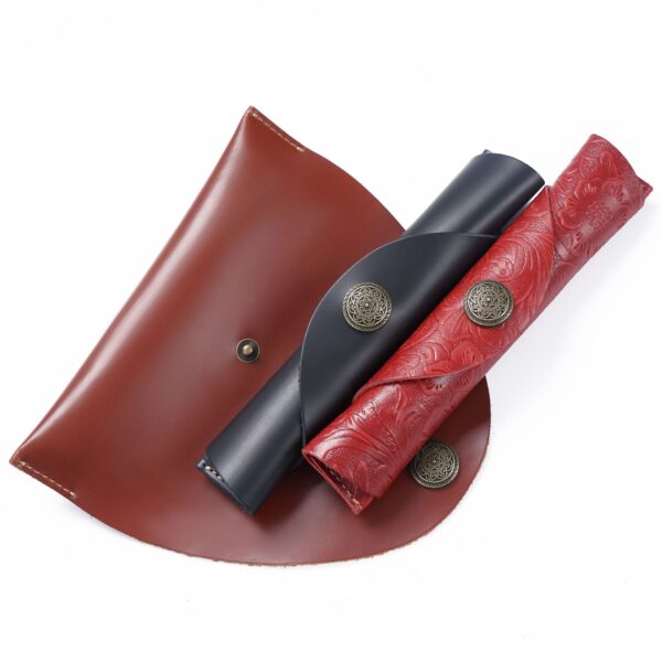 oly-feaa1ae4500250a3b05b75711f78007c Wholesale Literary retro leather roller shutter fountain pen cowhide pencil case